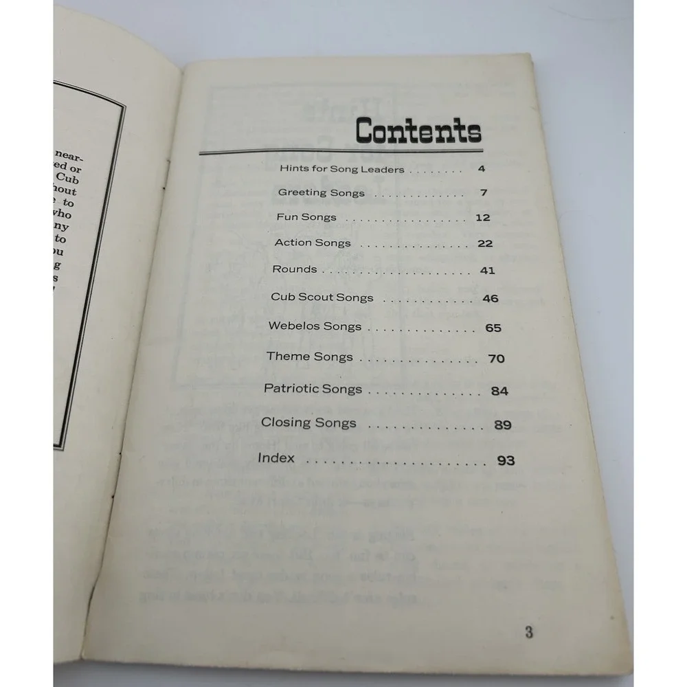 1969 Vintage‎ Cub Scout Song Book